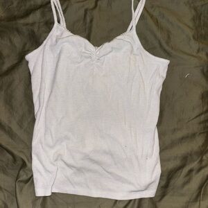 Women's White Spaghetti Strap Top